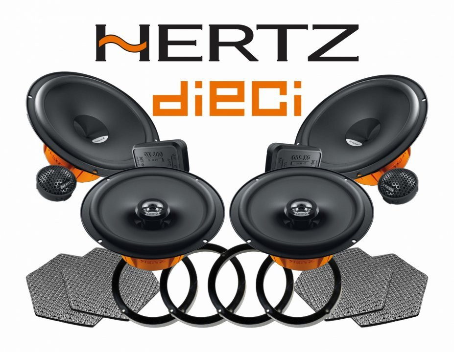 Pachetul de difuzoare auto Hertz Dieci este compatibil VW Golf